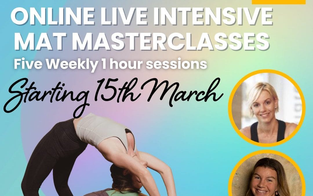 Five 1-hour virtual LIVE Mat Classes during March & April